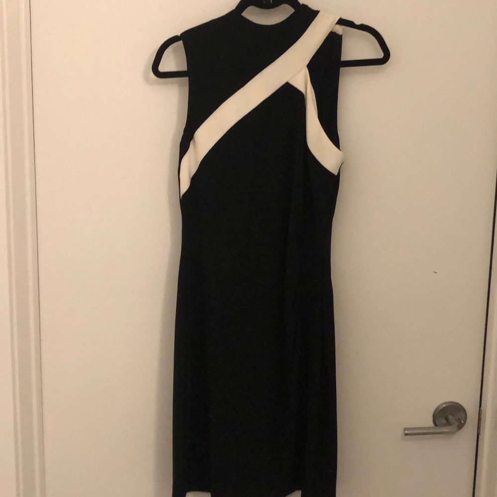 Black & White Dress - with fun cut out neckline!